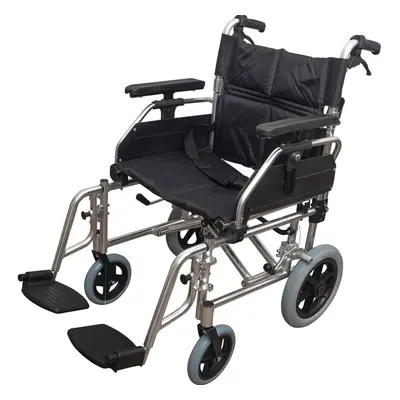 Deluxe Attendant Propelled Transit Wheelchair - Nylon Seat - 150kg Weight Limit