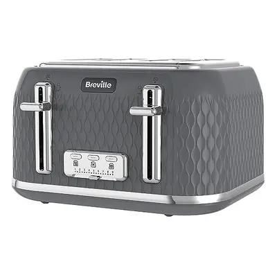 Breville Curve 4-Slice Toaster with High Lift and Wide Slots | Grey & Chrome [VTR013]