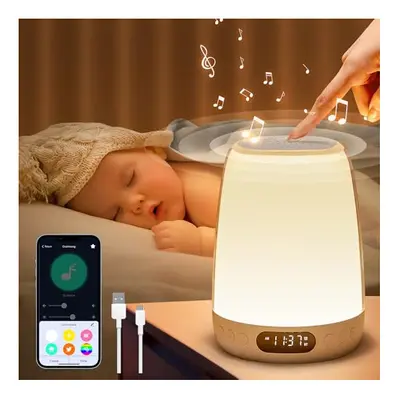 Baby Night Light Kids Night Light, Colors+14 White Noise Night Light Baby Light+APP Touch Light 