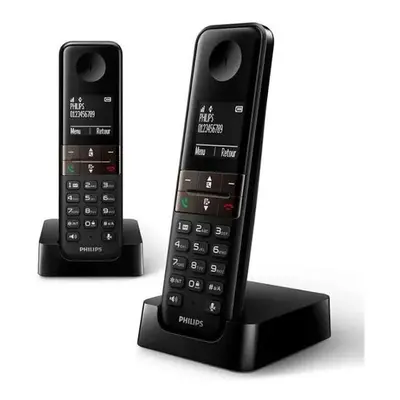 Wireless Phone Philips D4702B/34 Duo 1,8" DECT (2 pcs)