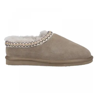 (8 (Adults'), Taupe) Foxmoor Taupe Ladies Luxury Sheepskin Lined Slippers