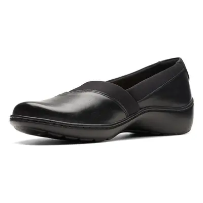 Clarks Women's Cora Charm Loafer Black Leather 9.5