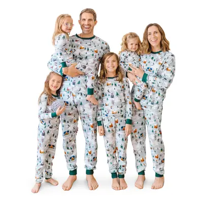 The Children's Place Group 1-Family Matching Christmas Pajama Sets Cotton Blue Ski