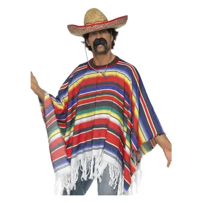 Smiffys - - Adult Poncho Costume - Size - One Size Fit's All