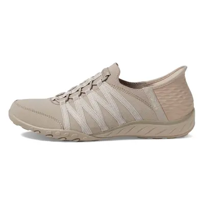 SKECHERS Women's Breathe Easy-ROLL with ME Sneaker Taupe