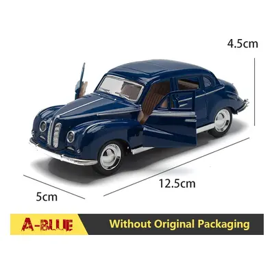 ((BM)A.Blue) 1:32 Alloy Diecast Mustang GT Classic Vintage Car Model Pull Back Car Miniature Veh