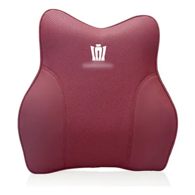 (Waist-Wine Red) Car Neck Pillow Memory Foam Lumbar Support Waist Pillow Seat Headrest