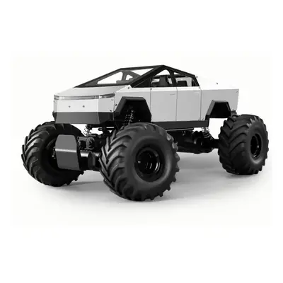 (silver alloy car) Pickup alloy large electric high speed 4WD off-road climbing boy rc car kids 