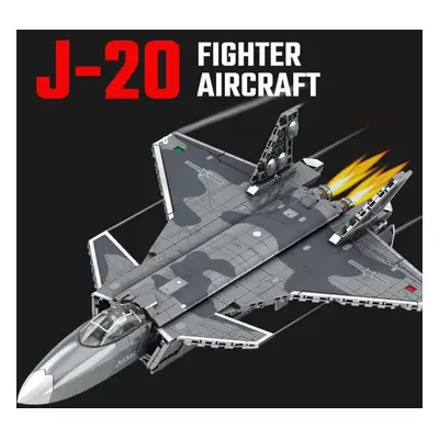 (as the picture) J-20 Fighter Aircraft Assemblage Building Blocks Moc Military Series Plane Sold