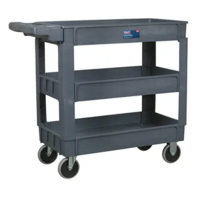 Heavy Duty Level Composite Workshop Trolley - 83kg Per Shelf - Deep Wall