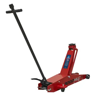 Long Reach High Lift Trolley Jack - Tonne Capacity - 670mm Max Height - Red