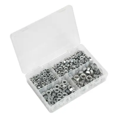 320 Piece Steel Nut Assortment - 1/4" to 1/2" UNF - Partitioned Storage Box