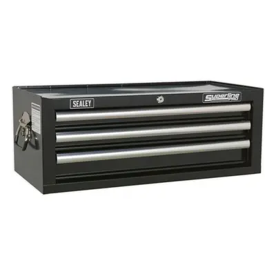 670 x x 255mm BLACK Drawer MID-BOX Tool Chest Lockable Storage Cabinet