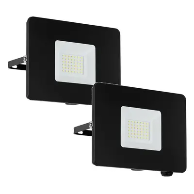 2 PACK IP65 Outdoor Wall Flood Light Black Adjustable 30W LED Porch Lamp