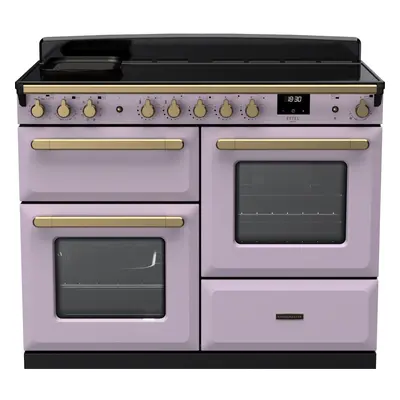 Rangemaster Estel Deluxe 110cm Electric Range Cooker with Induction Hob - Heather / Antique Bras