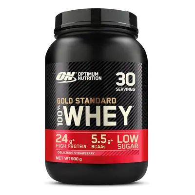 (Delicious Strawberry) Optimum Nutrition Gold Standard 100% Whey Muscle Building and Recovery Pr