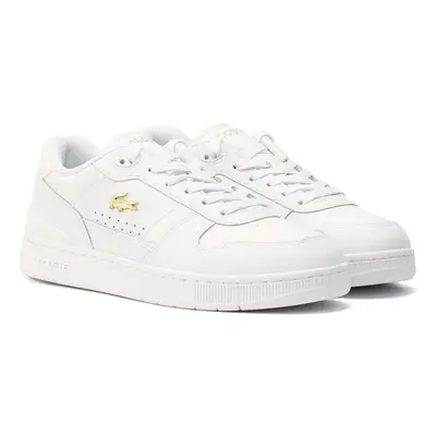 (White, (Adults')) Lacoste T-Clip Leather Women's White Trainers