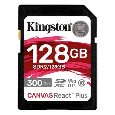 Kingston SDXC Canvas React Plus C10 UHS-II SD Memory Card 128GB