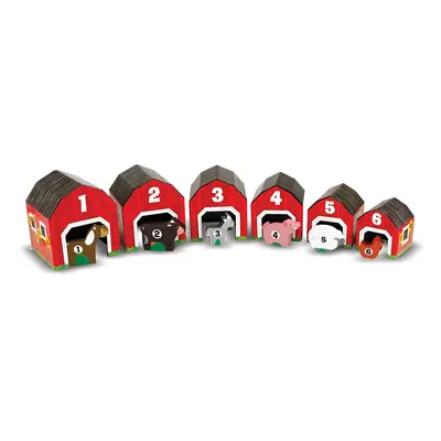 Melissa & Doug Nesting and Sorting Barns and Animals With Numbered Barns and Matching Wooden Ani