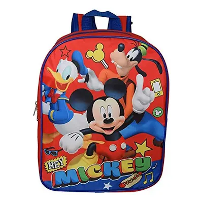 Mickey Mouse 15"" Backpack (Red-Blue)