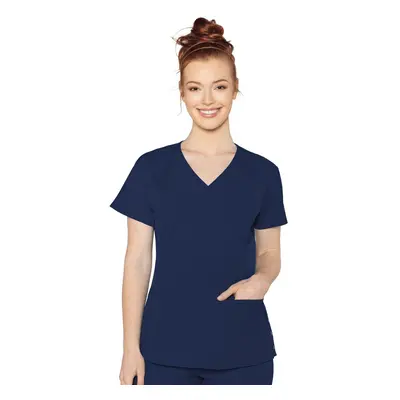 Med Couture Women 's 'Peaches Collection ' Rangal Scrub Top Navy XX