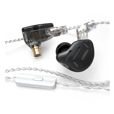 (black with mic) KZ ZAX 7BA+1DD Unit Hybrid Headset HIFI Metal Monitor In-ear Earphones