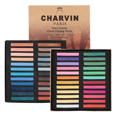 Charvin Artist Colored Chalk Pastels Set of Water Soluble Assorted Pastel Color Sticks for Wet D