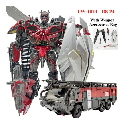 (TW-1024 With Weapon) New 16.5CM Cool Toys Boy Dark Robot Car Anime Action Figures Tank Model Ki