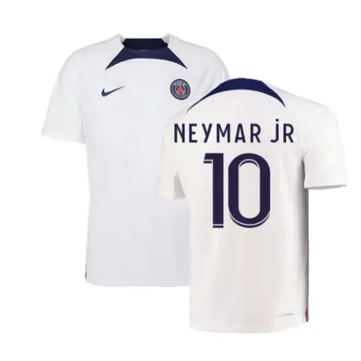 (XL) PSG Training Shirt (White) (NEYMAR JR 10)