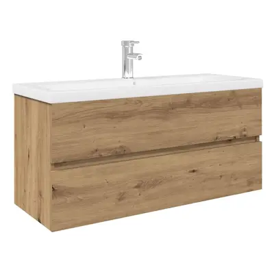 vidaXL Sink Cabinet with Built-in Basin and Faucet Artisan Oak