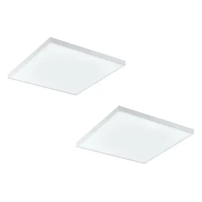 2 PACK 300mm Sleek Ceiling Light White Slim Square Low Profile 11W LED 4000K