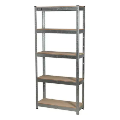 Warehouse Racking Unit with MDF Shelves - 150kg Per Shelf - Galvanized Steel