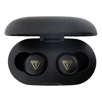 Guess PU Grained ENC TWS Wireless Earphones Black - GUTWSPGTSPSK