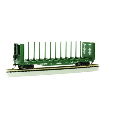 Bachmann Trains - 52' Center-Beam FLATCAR with BULKHEADS - BC Rail #52