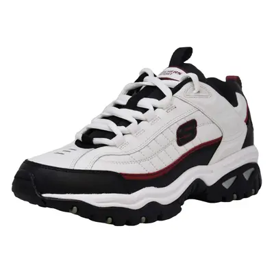 Skechers Men's Energy Afterburn Lace-Up White/Black/Red Sneaker 8.5 US