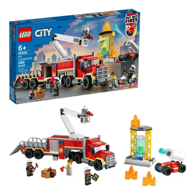 LEGO City Fire Command Unit Building Kit; Fun Firefighter Toy Bu