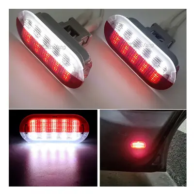 2x Led Door Warning Light Interior Courtesy Welcome Lamp For VW Golf MK3