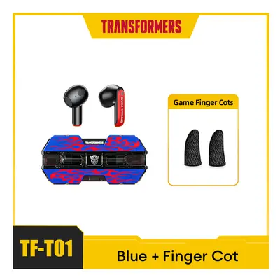 (Blue Finger Cot) TF-T01 TWS Earphones Bluetooth 5.3 Wireless Earphone Low Latency HIFI