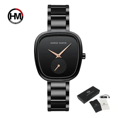 (black, Stainless Steel) Hannah Martin Women&apos;s Quartz Watches Luxury Watch Minimalist Fashi