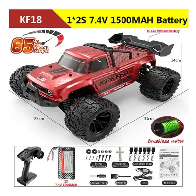 (KF18 2S 65KM) KF18 1:14 4WD RC Car Off-Road Racing High Speed Brushless Motor 2.4G Remote Contr