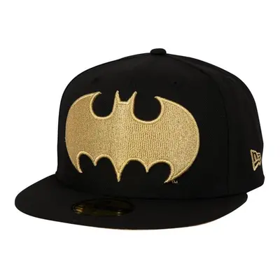 Batman 860888-71-8fitte Batman Gold Logo Black Colorway Era 59Fifty Fitted Hat, 7.125 Fitted