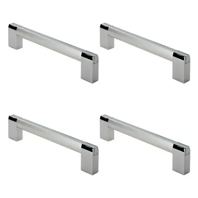 4x Multi Section Straight Pull Handle 224mm Centres Polished Matt Satin Chrome