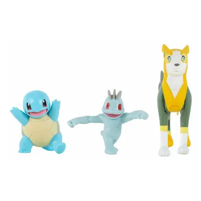 Pokemon Battle Figure Set Pack - Squirtle, Boltund & Machop