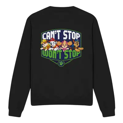 (S, Black) Paw Patrol Unisex Adult Can't Stop Won't Stop Sweatshirt