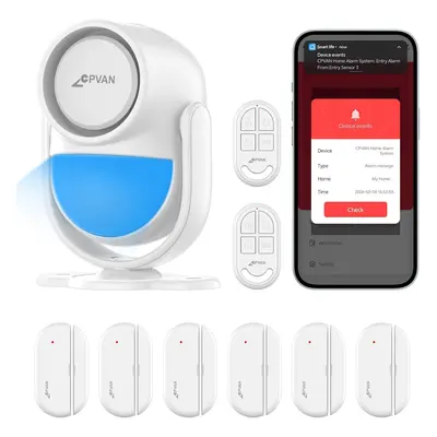 (Home Alarm System) Home Alarm System, WiFi PIR Motion Sensor Alarm, Wireless DIY Smart Door/Win