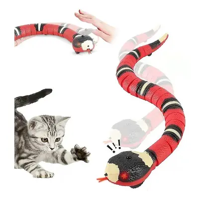 Interactive Cat Toy, Smart Sensing Snake, Moving, Rechargeable, Automatically Senses Obstacles A