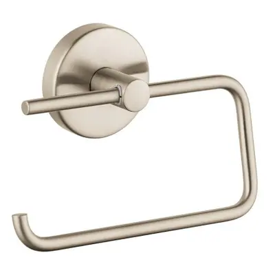 hansgrohe Toilet Paper Holder Easy Install 6-inch Modern Coordinating Accessories in Brushed Nic