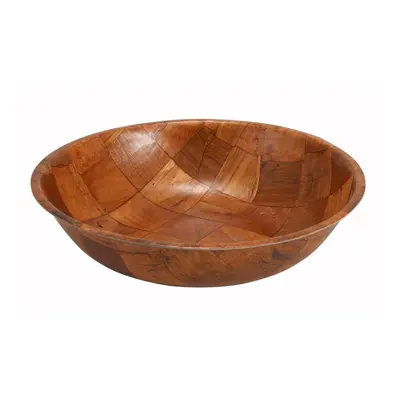 Winco WWB-18 Wooden Woven Salad Bowl 18-Inch Brown