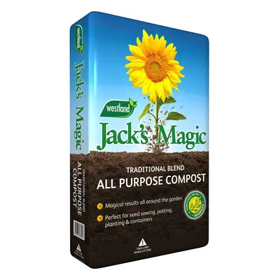 (50L Jacks Magic Compost) Compost Multi Purpose Garden Soil Plants Growing General Flowers Beds 