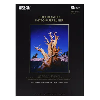 Epson Ultra Premium Photo Paper LUSTER (11.7x16.5 Inches Sheets) (S041406)